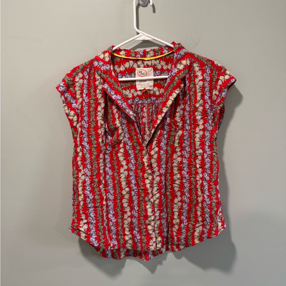 Conversations by Anthropologie Women's floral Button Down Shirt